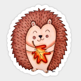 Cute Fall Hedgehog Sticker